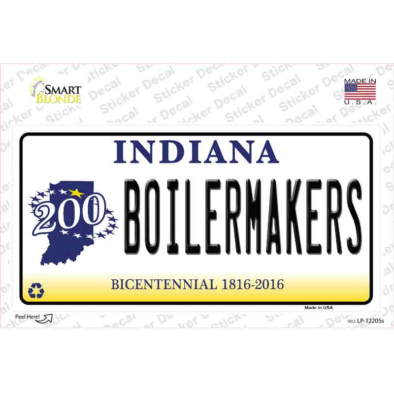 Boilermakers Indiana Novelty Sticker Decal Small