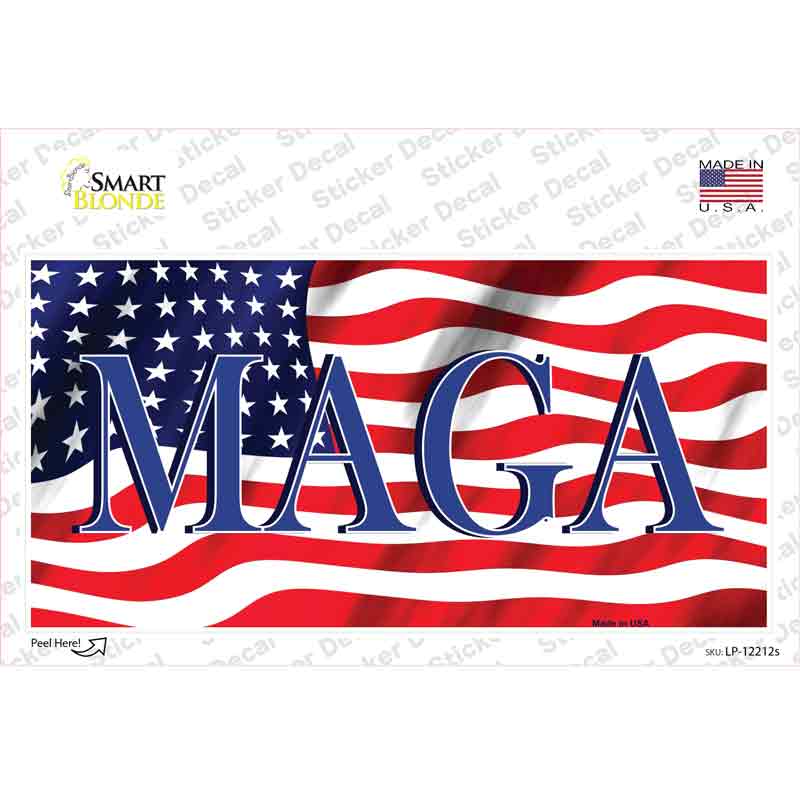 MAGA Flag Novelty Sticker Decal Small