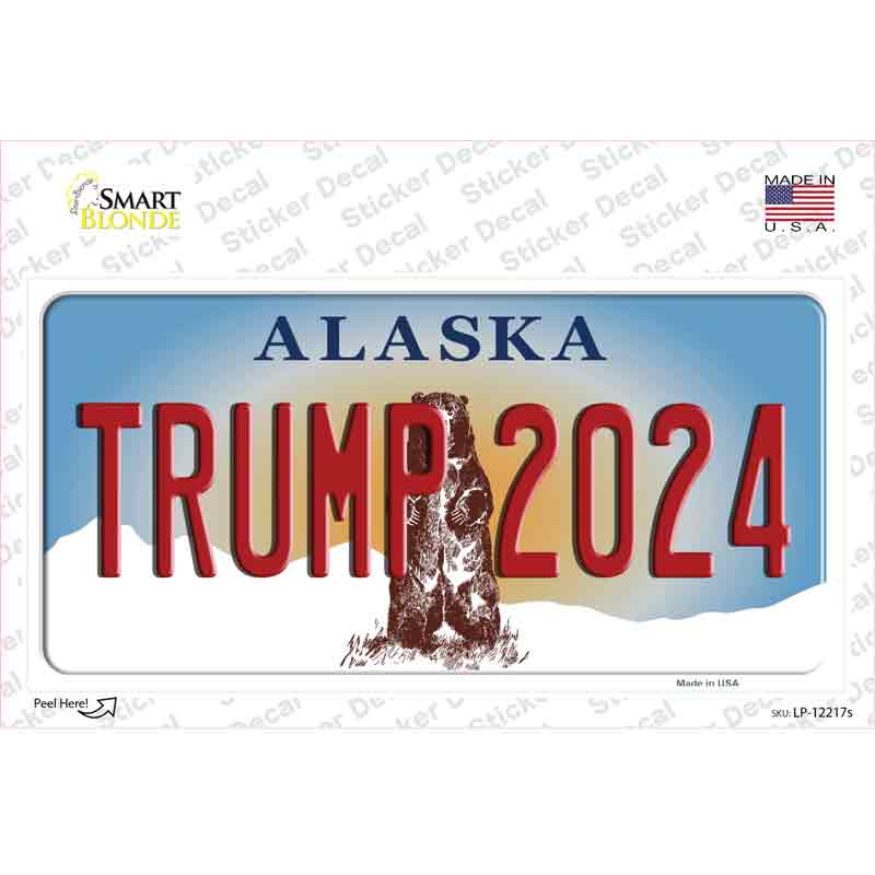 Trump 2024 Alaska Novelty Sticker Decal Small