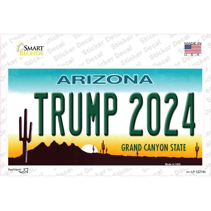 Trump 2024 Arizona Novelty Sticker Decal Small