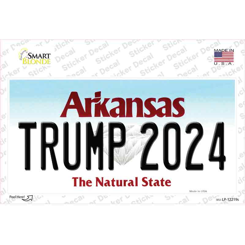 Trump 2024 Arkansas Novelty Sticker Decal Small