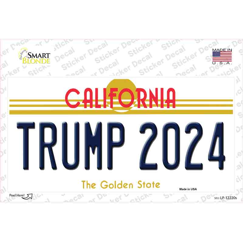 Trump 2024 California Novelty Sticker Decal Small