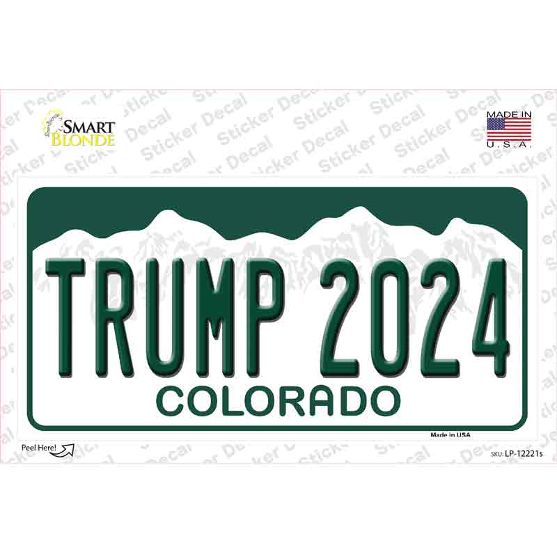 Trump 2024 Colorado Novelty Sticker Decal Small