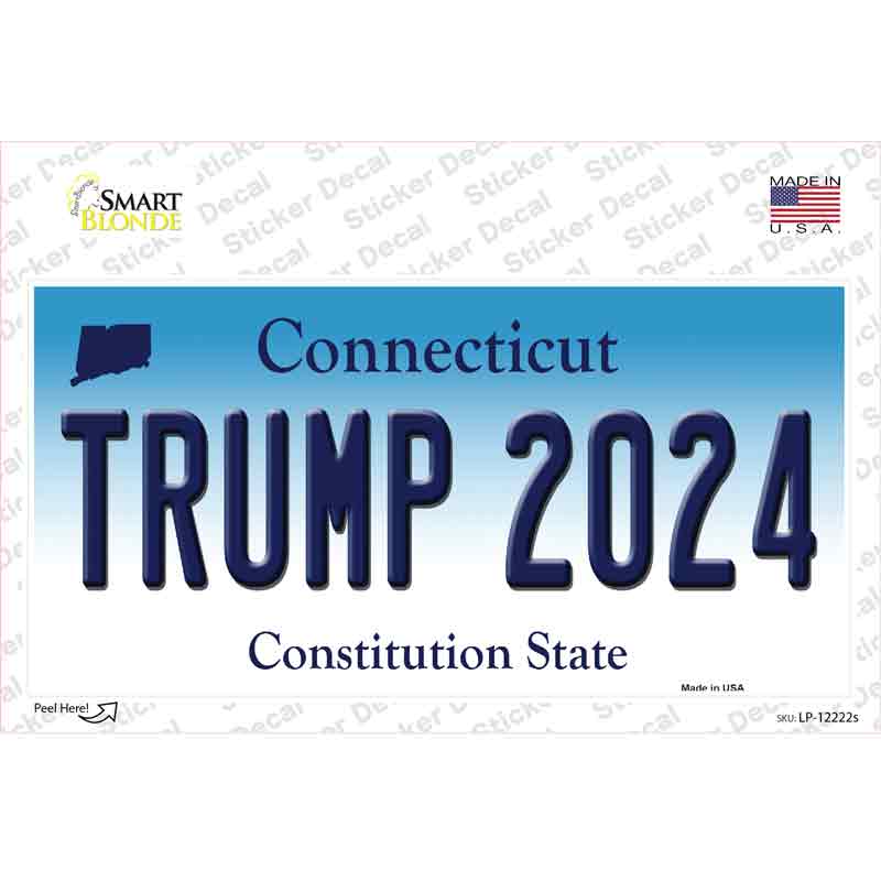 Trump 2024 Connecticut Novelty Sticker Decal Small