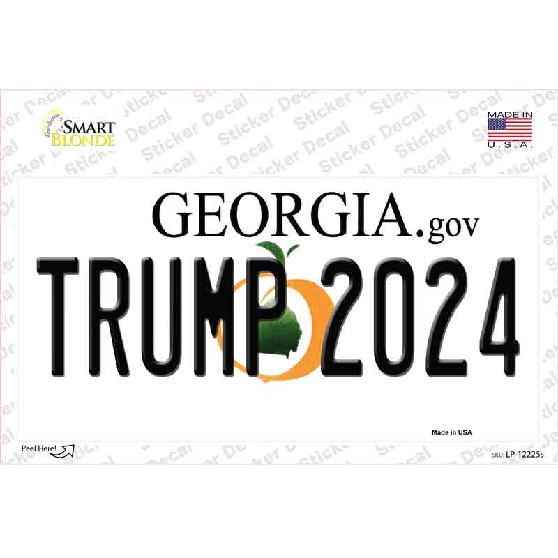 Trump 2024 Georgia Novelty Sticker Decal Small