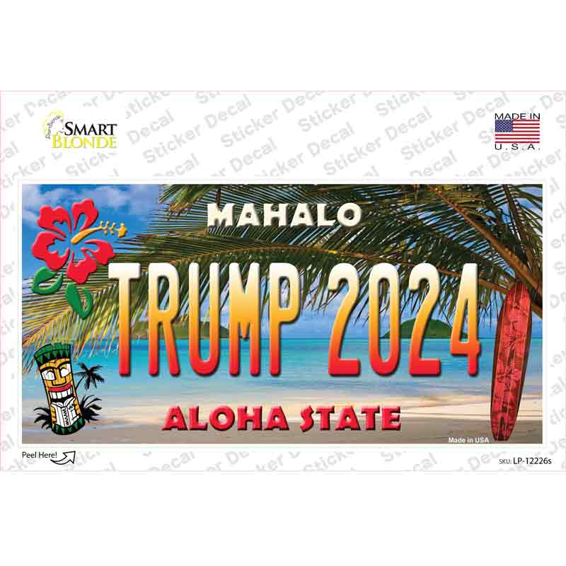 Trump 2024 Hawaii Novelty Sticker Decal Small