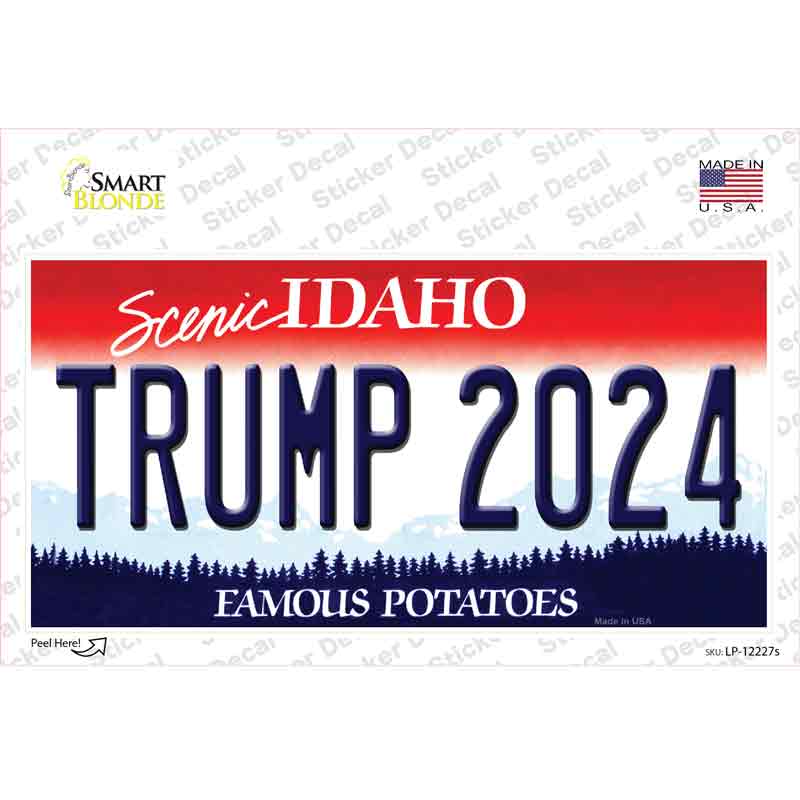 Trump 2024 Idaho Novelty Sticker Decal Small