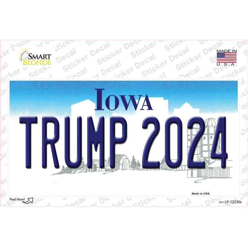 Trump 2024 Iowa Novelty Sticker Decal Small