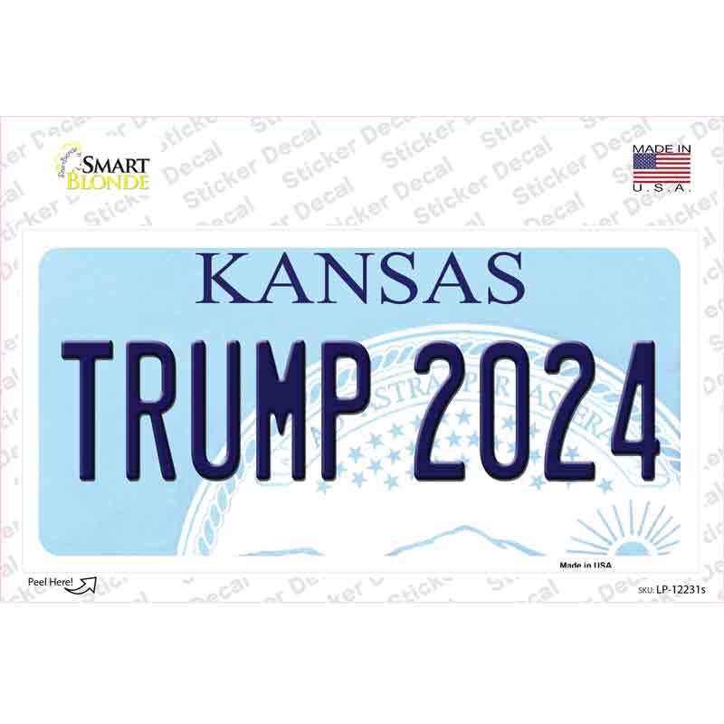 Trump 2024 Kansas Novelty Sticker Decal Small