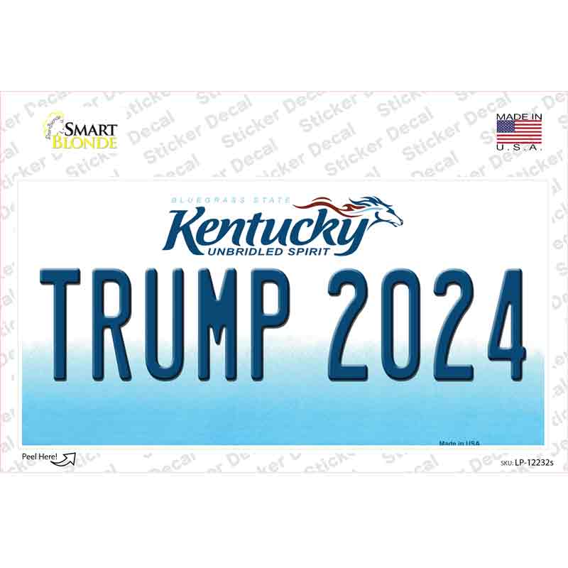 Trump 2024 Kentucky Novelty Sticker Decal Small