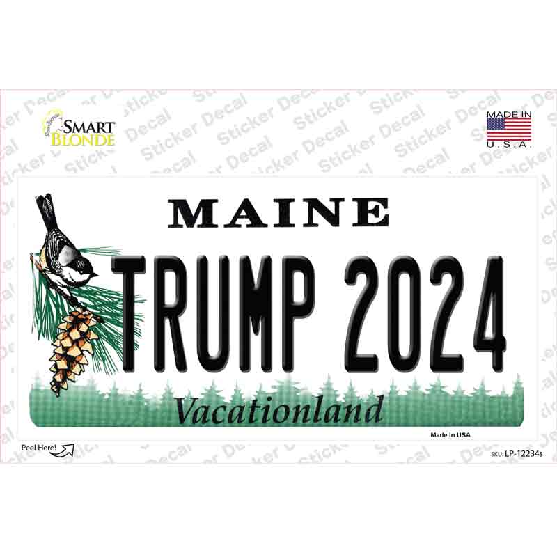 Trump 2024 Maine Novelty Sticker Decal Small