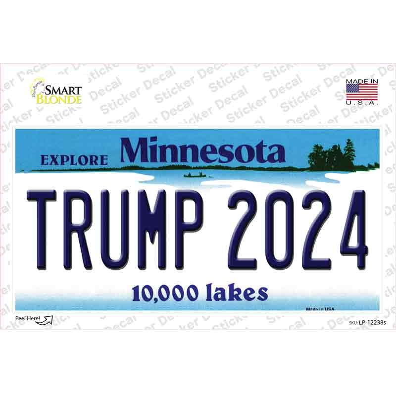 Trump 2024 Minnesota Novelty Sticker Decal Small