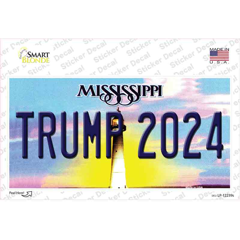 Trump 2024 Mississippi Novelty Sticker Decal Small