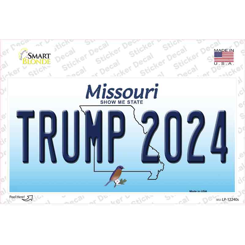 Trump 2024 Missouri Novelty Sticker Decal Small