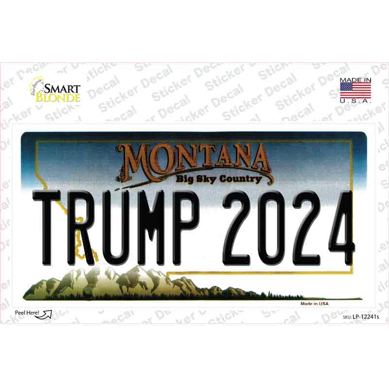 Trump 2024 Montana Novelty Sticker Decal Small