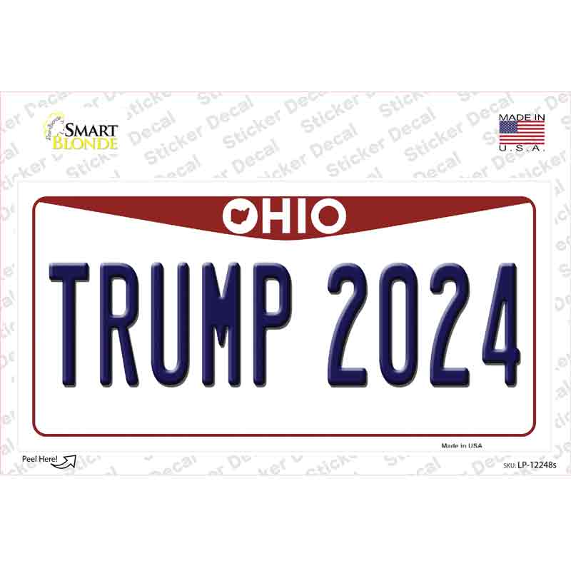 Trump 2024 Ohio Novelty Sticker Decal Small