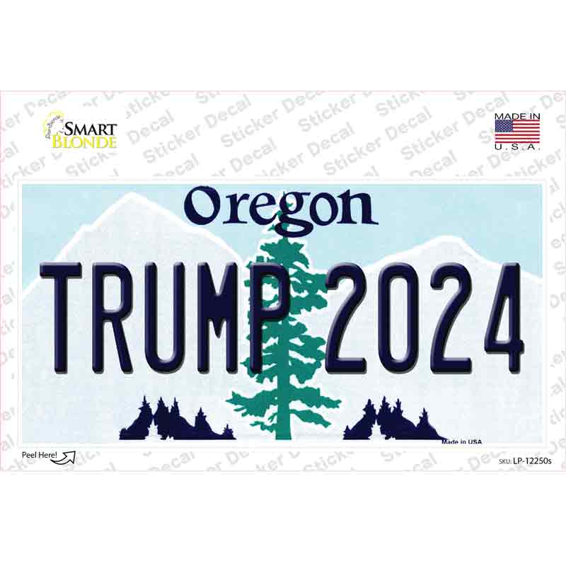 Trump 2024 Oregon Novelty Sticker Decal Small