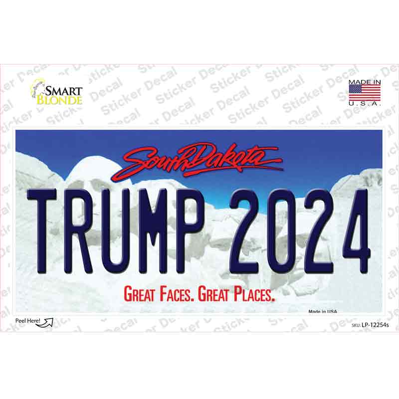 Trump 2024 South Dakota Novelty Sticker Decal Small