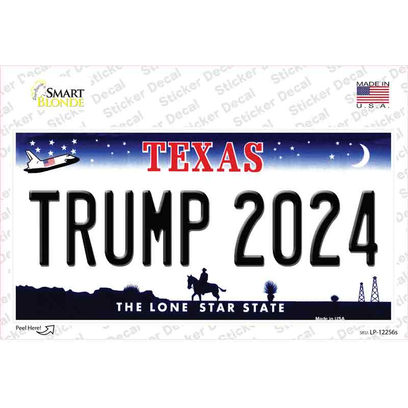 Trump 2024 Texas Novelty Sticker Decal Small