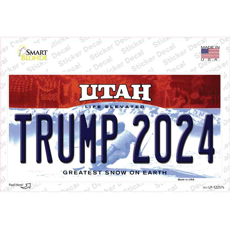 Trump 2024 Utah Novelty Sticker Decal Small