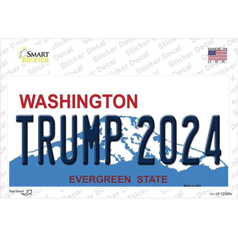 Trump 2024 Washington Novelty Sticker Decal Small