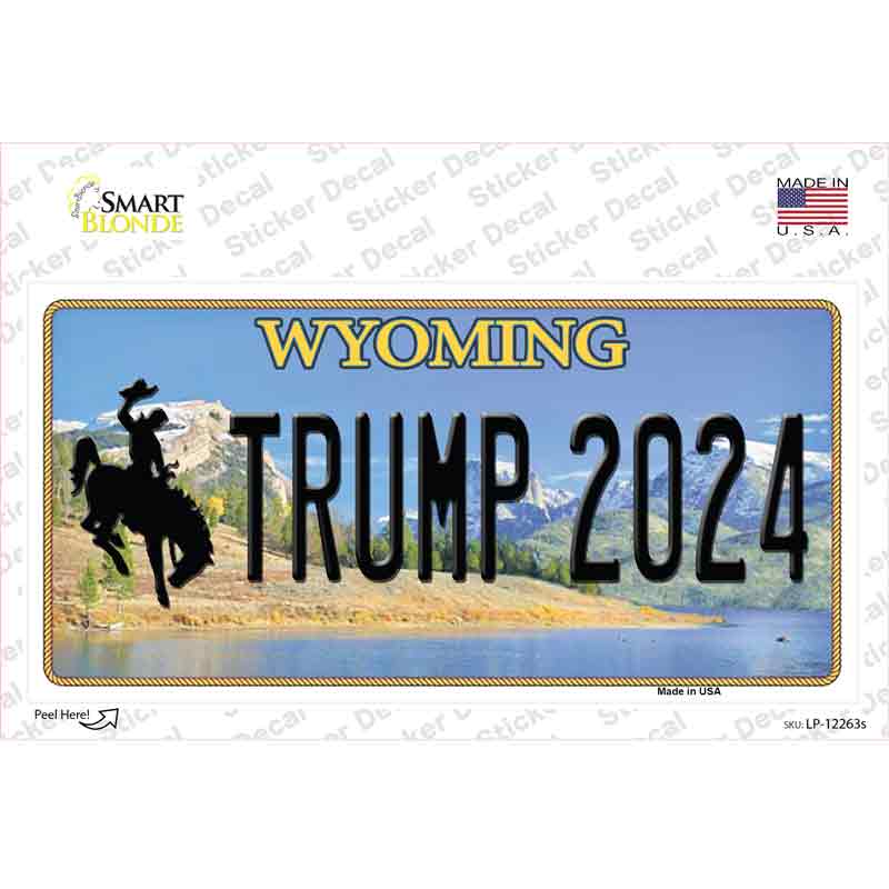 Trump 2024 Wyoming Novelty Sticker Decal Small