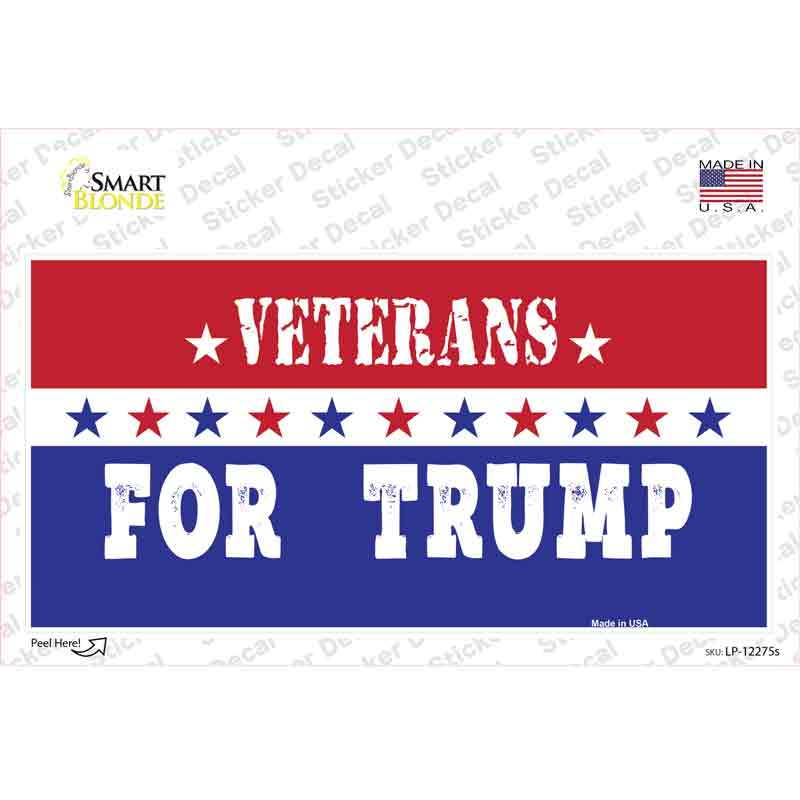 Veterans For Trump Novelty Sticker Decal Small