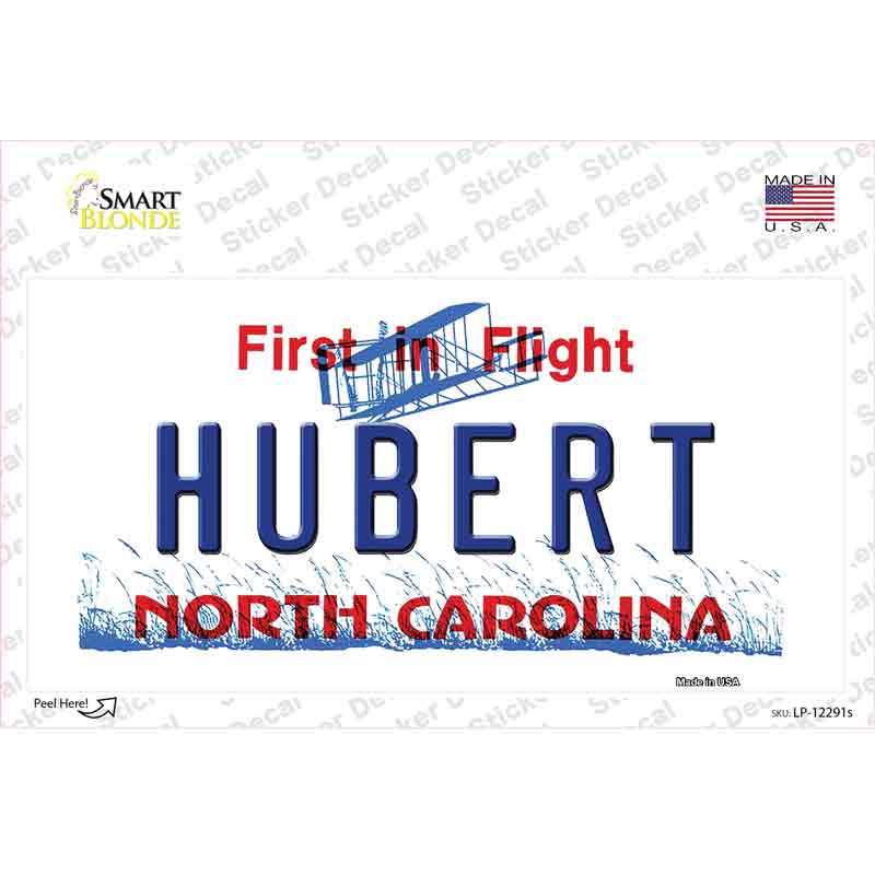 North Carolina Hubert Novelty Sticker Decal Small