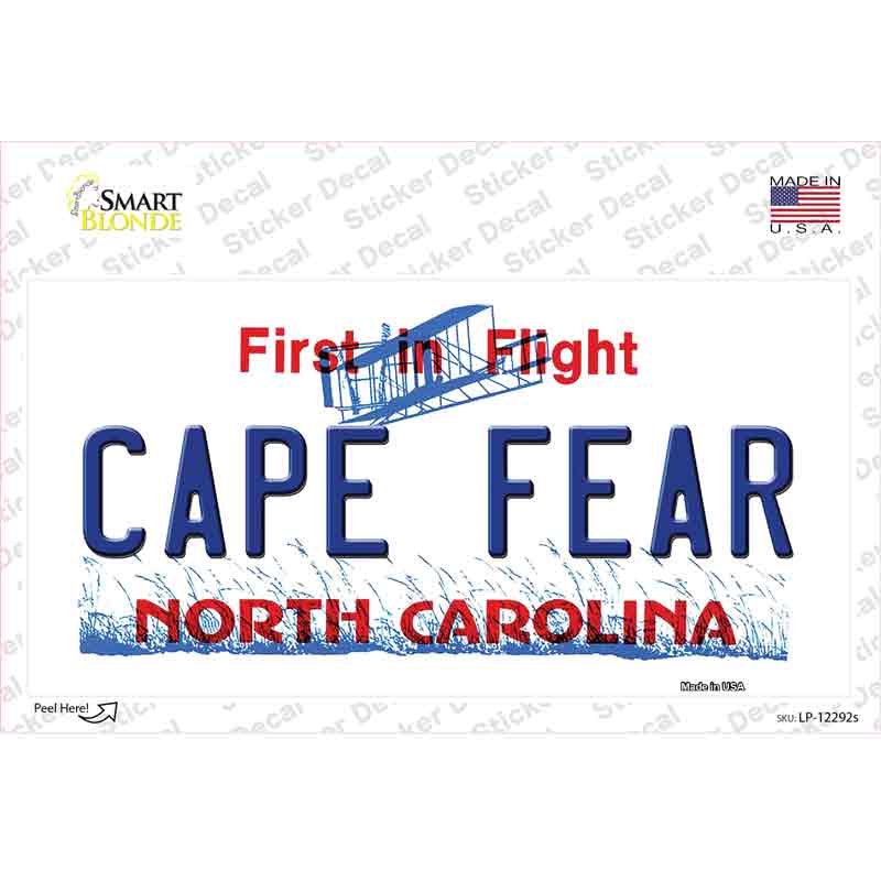 North Carolina Cape Fear Novelty Sticker Decal Small