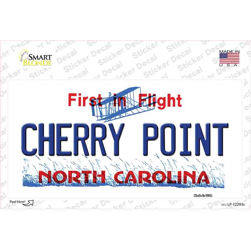 North Carolina Cherry Point Novelty Sticker Decal Small