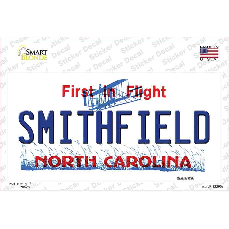 North Carolina Smithfield Novelty Sticker Decal Small