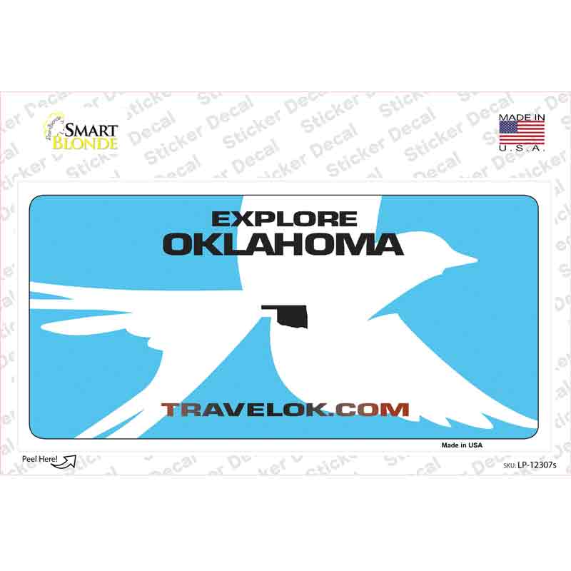 Oklahoma Travel Blank Novelty Sticker Decal Small