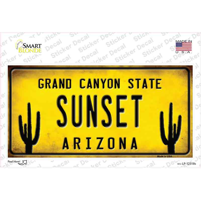 Arizona Sunset Novelty Sticker Decal