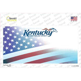 Kentucky with American Flag Novelty Sticker Decal Small