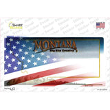 Montana with American Flag Novelty Sticker Decal Small