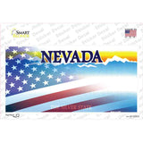 Nevada with American Flag Novelty Sticker Decal Small