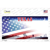 Texas with American Flag Novelty Sticker Decal Small