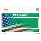 Vermont with American Flag Novelty Sticker Decal Small