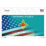 New Mexico Half American Flag Novelty Sticker Decal Small