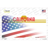 California Half American Flag Novelty Sticker Decal Small