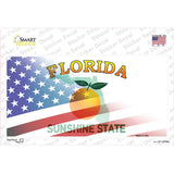 Florida Half American Flag Novelty Sticker Decal Small