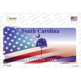 South Carolina Travel American Flag Novelty Sticker Decal Small