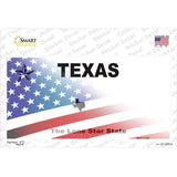 Texas Half American Flag Novelty Sticker Decal Small