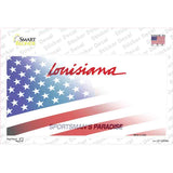 Louisiana American Flag Novelty Sticker Decal