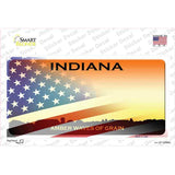 Indiana Amber Waves American Flag Novelty Sticker Decal Small