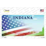 Indiana Bridge American Flag Novelty Sticker Decal Small