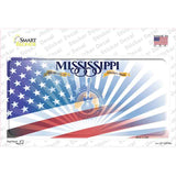 Mississippi Half American Flag Novelty Sticker Decal Small