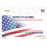 District of Columbia with American Flag Novelty Sticker Decal Small