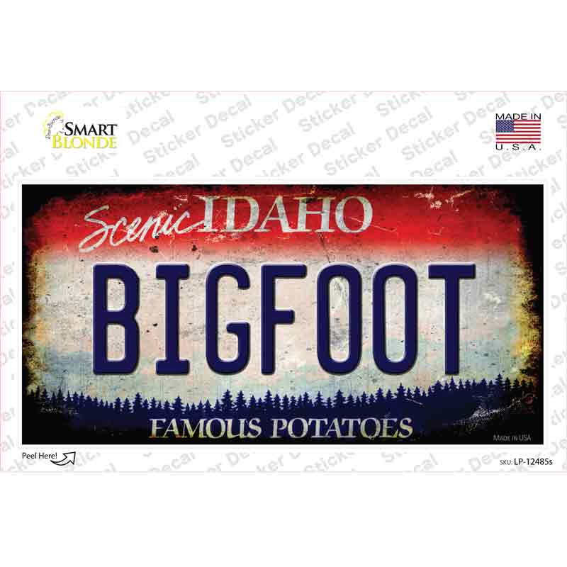 Bigfoot Idaho Novelty Sticker Decal Small