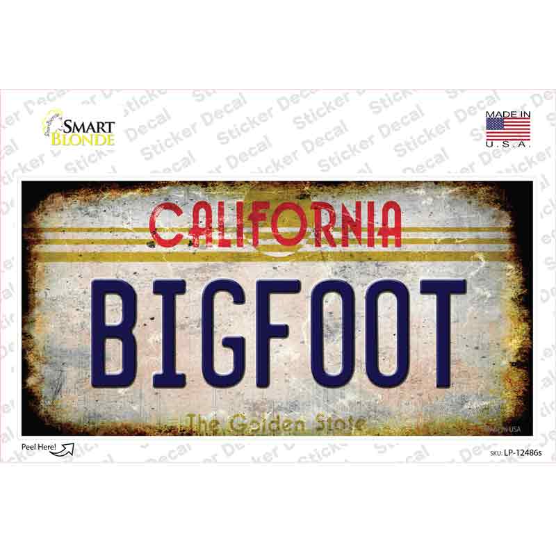 Bigfoot California Novelty Sticker Decal Small